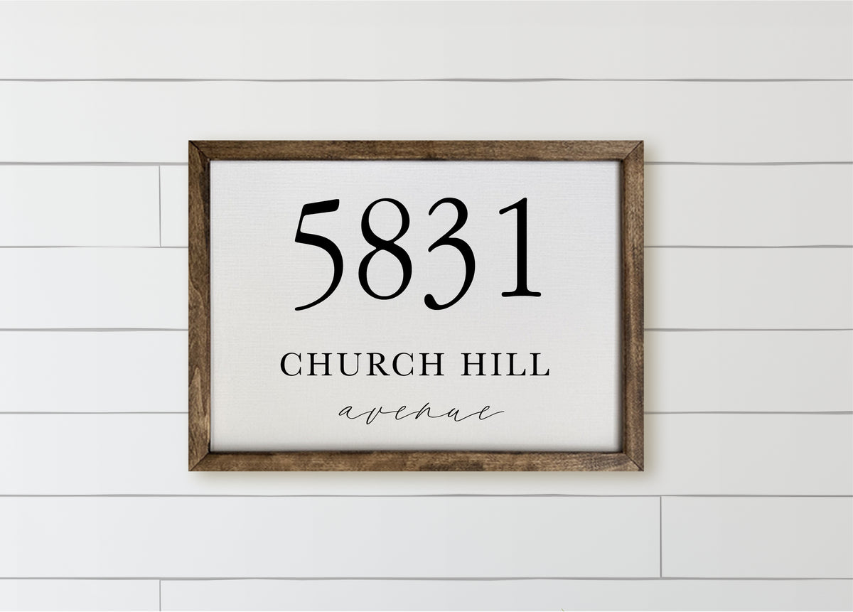 Personalized Wooden Frames - Personalized Address