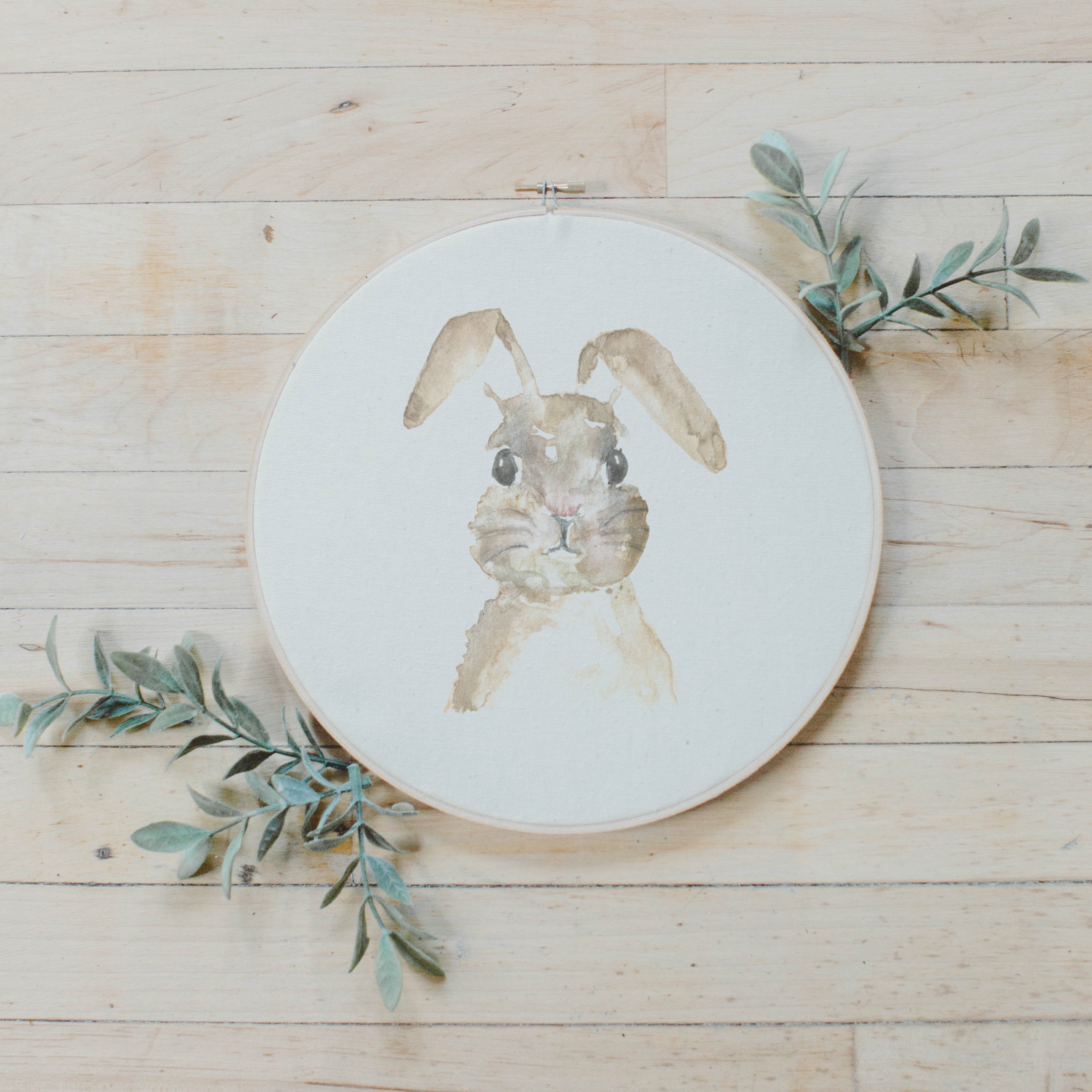 Embroidery Hoops - Bunny Portrait