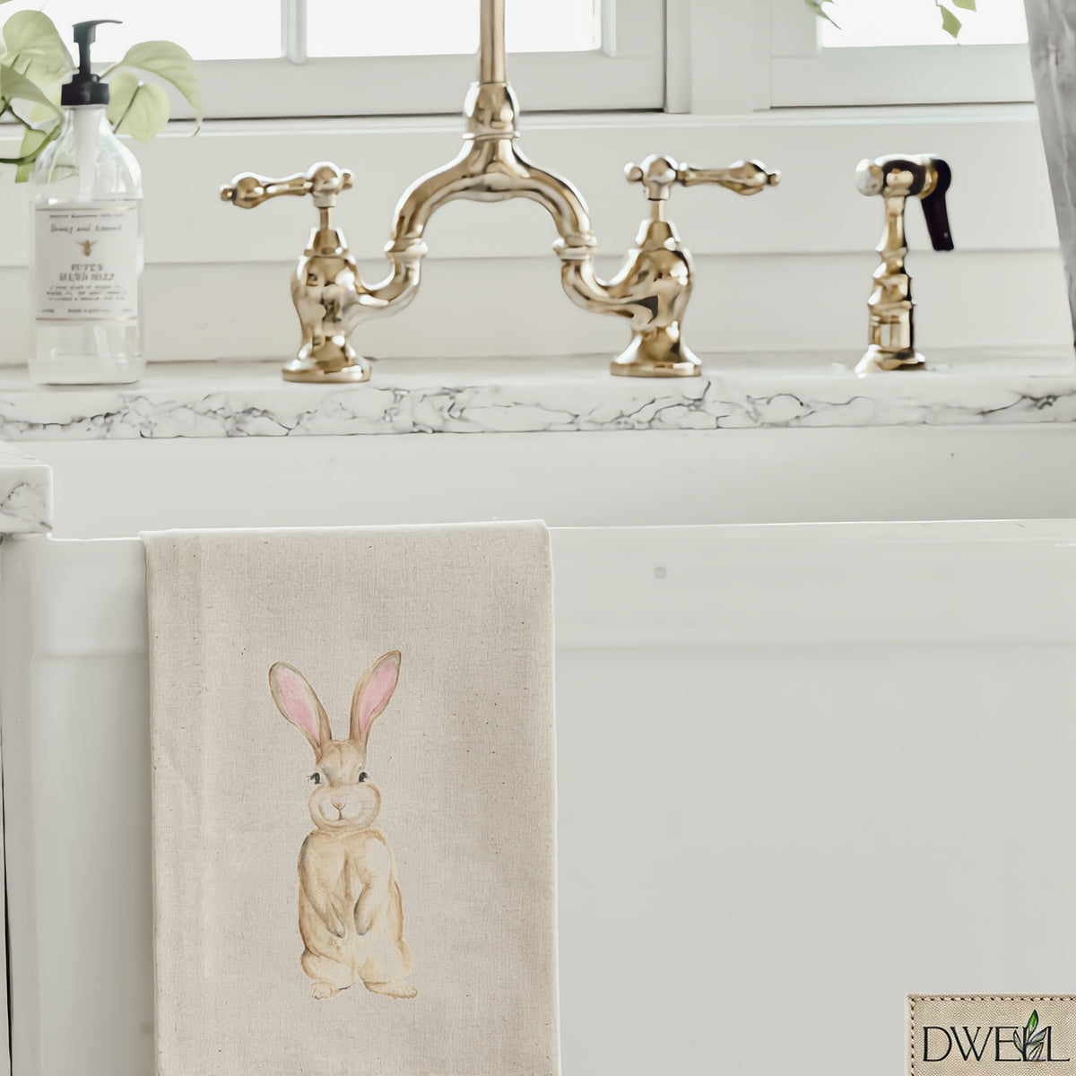 Tea Towel - Bunny Watercolor
