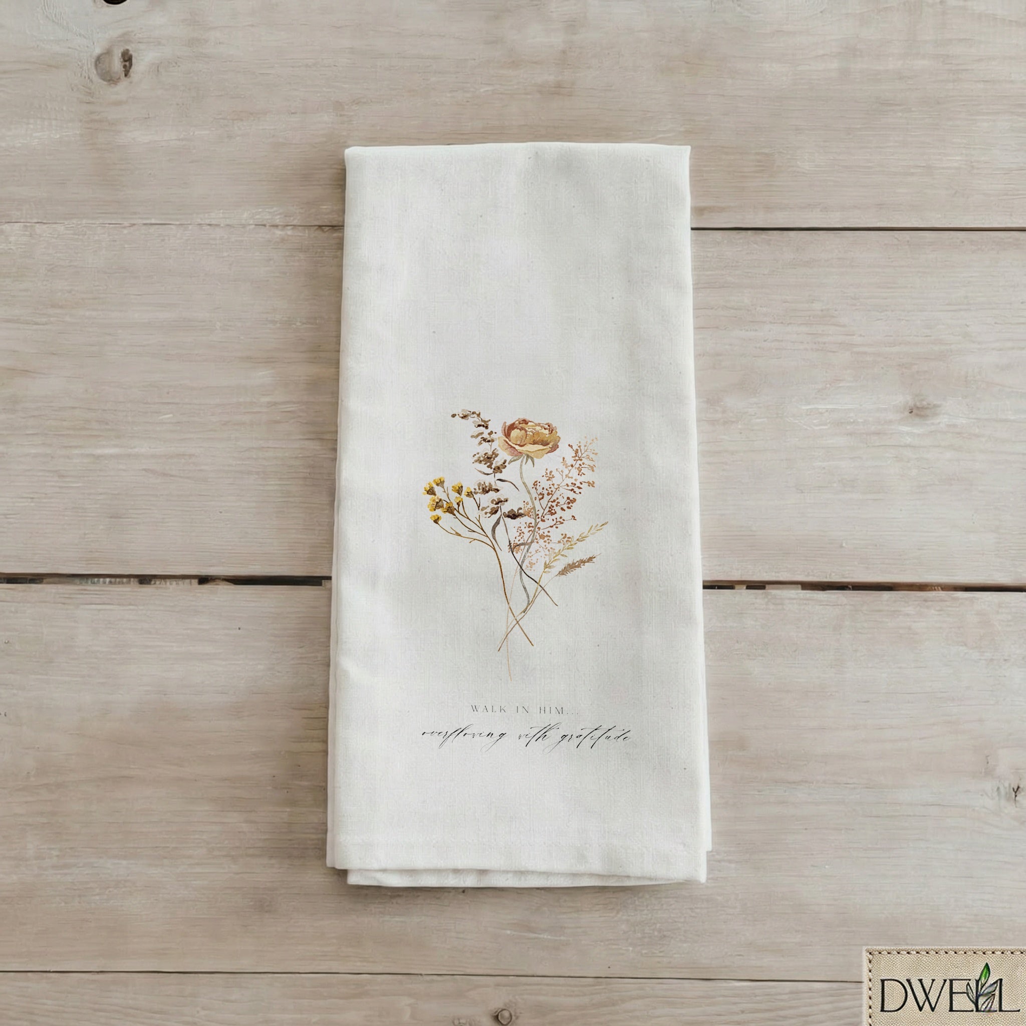 Tea Towel - Overflowing with Gratitude
