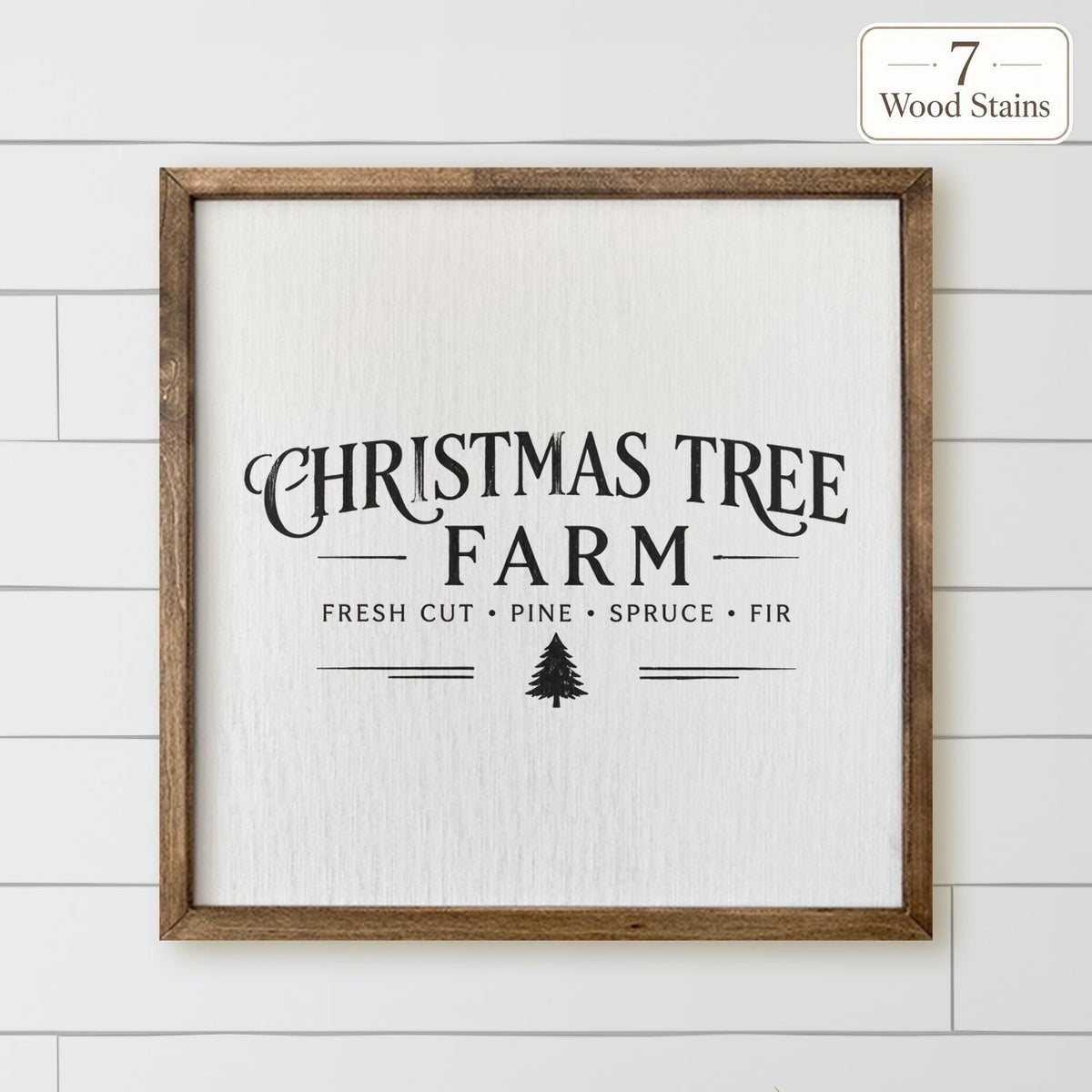 Christmas Tree Farm Printed Wood-Framed Sign