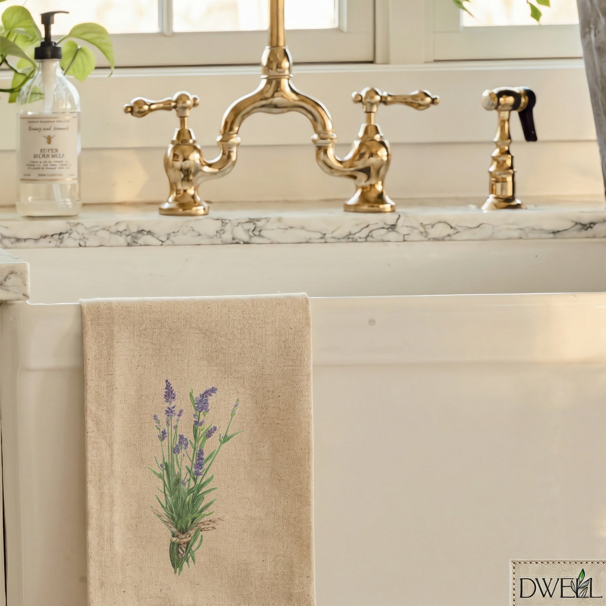 Tea Towel - Lavender Watercolor