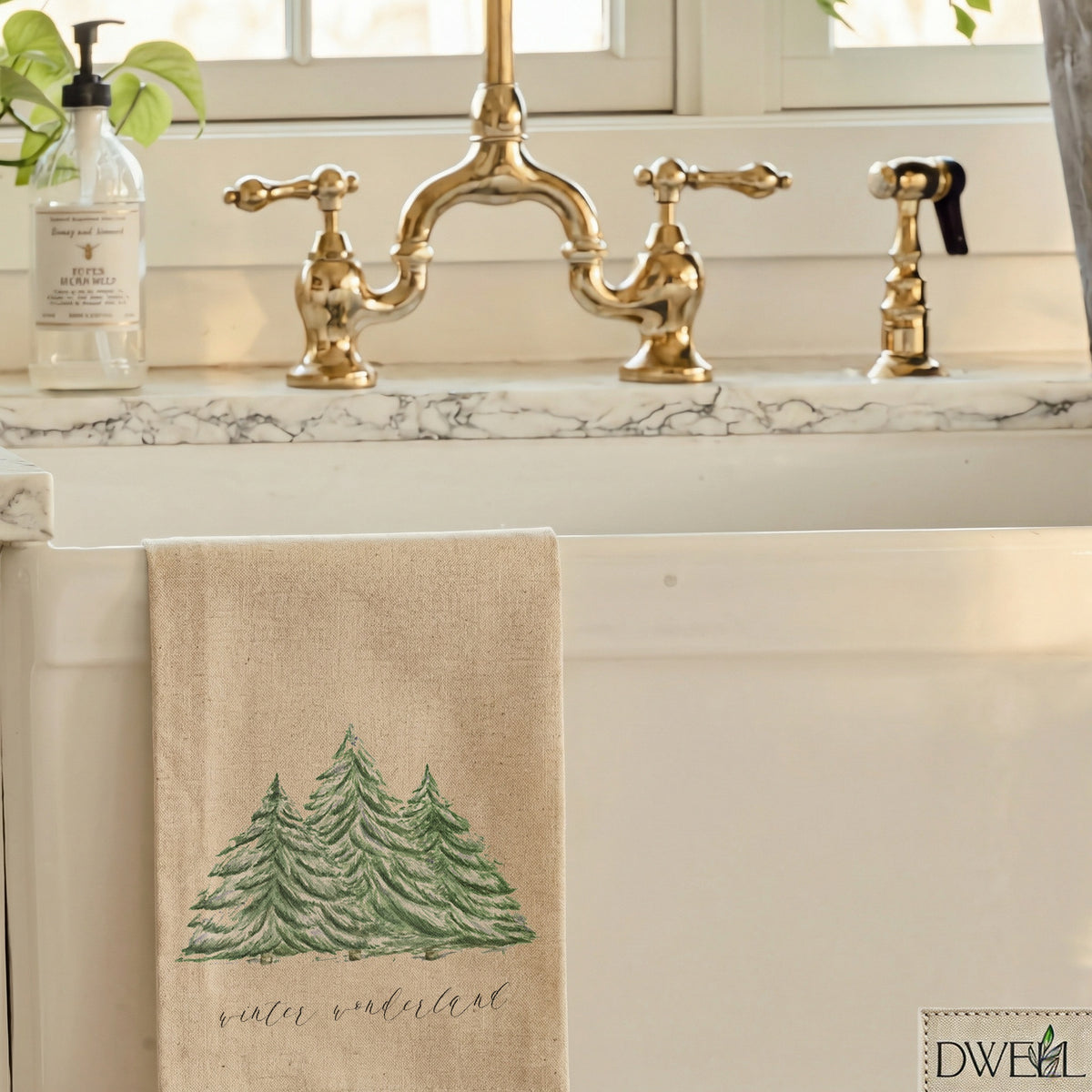 Tea Towel - Winter Wonderland Watercolor