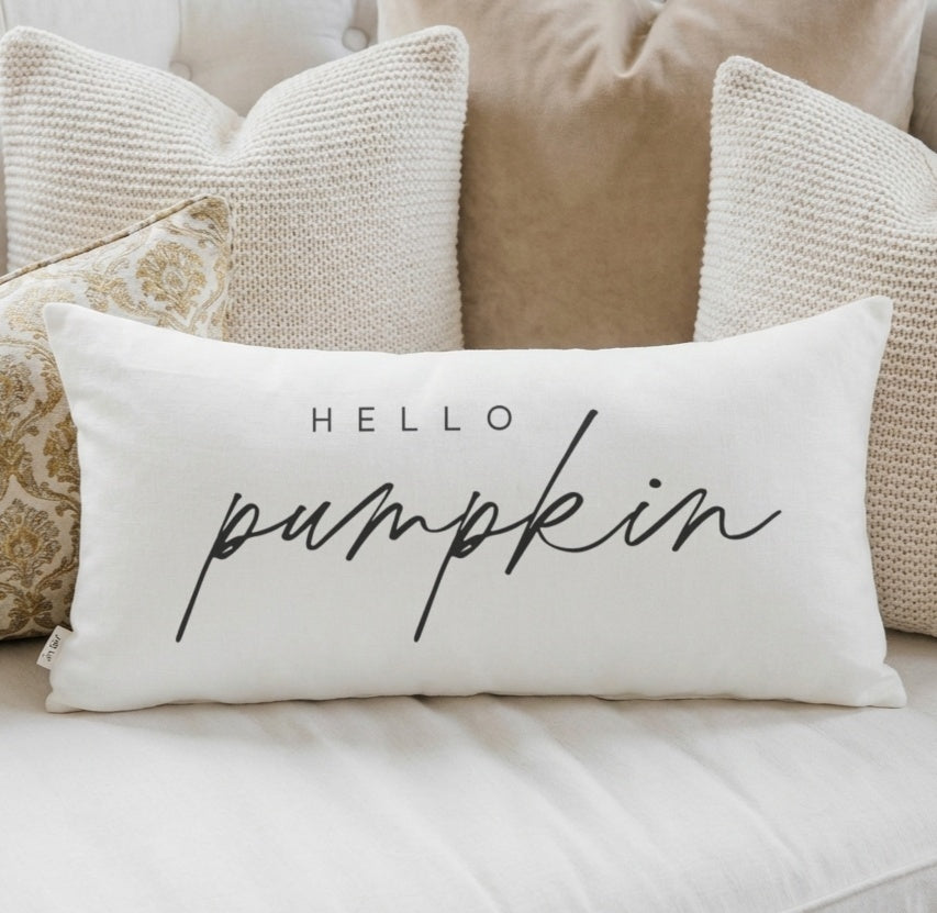 Lumbar Pillows - Hello Pumpkin