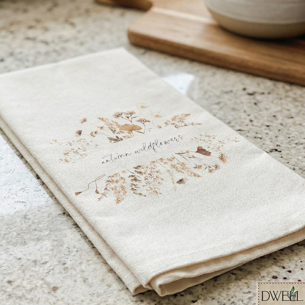 Tea Towel - Autumn Wildflowers