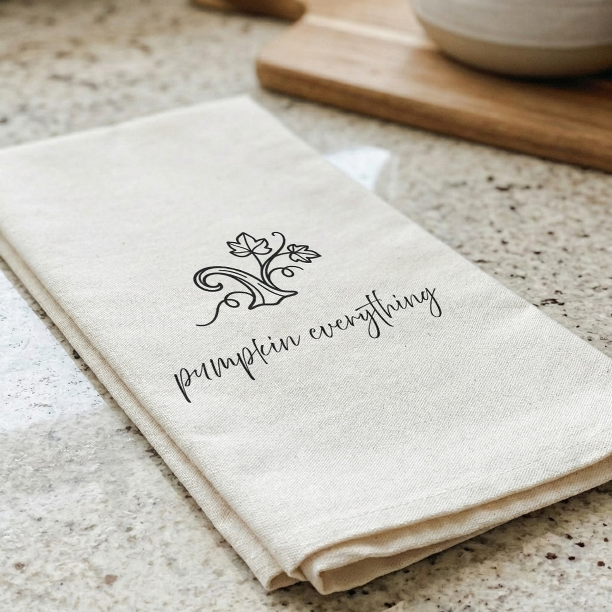 Pumpkin Everything Stem Cotton Tea Towel