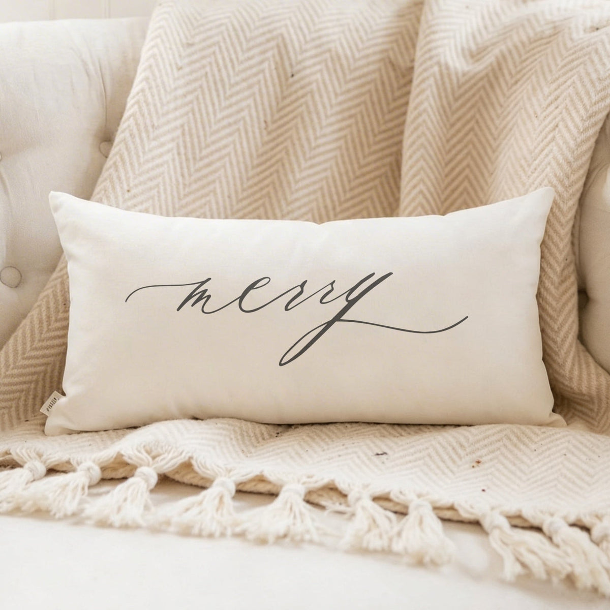 Lumbar Pillows - Merry Script
