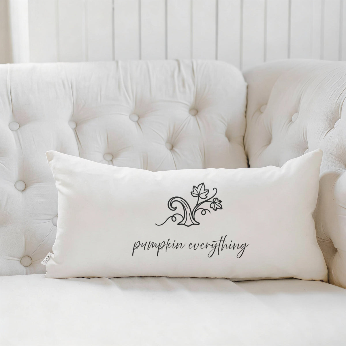 Pumpkin Everything Printed Lumbar Pillow