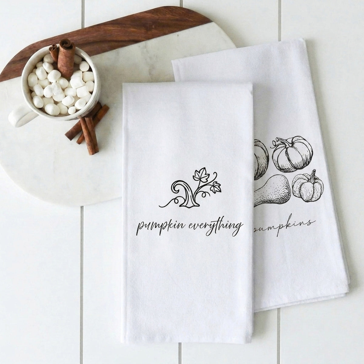Pumpkin Everything Stem Cotton Tea Towel