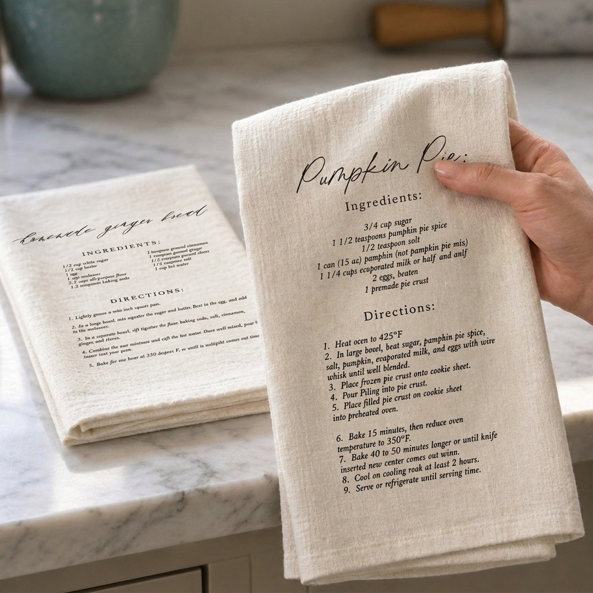 Tea Towel - Pumpkin Pie Recipe