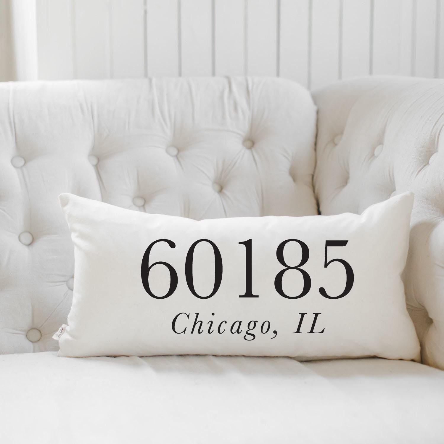 Personalized Lumbar Pillows - Personalized Zip Code