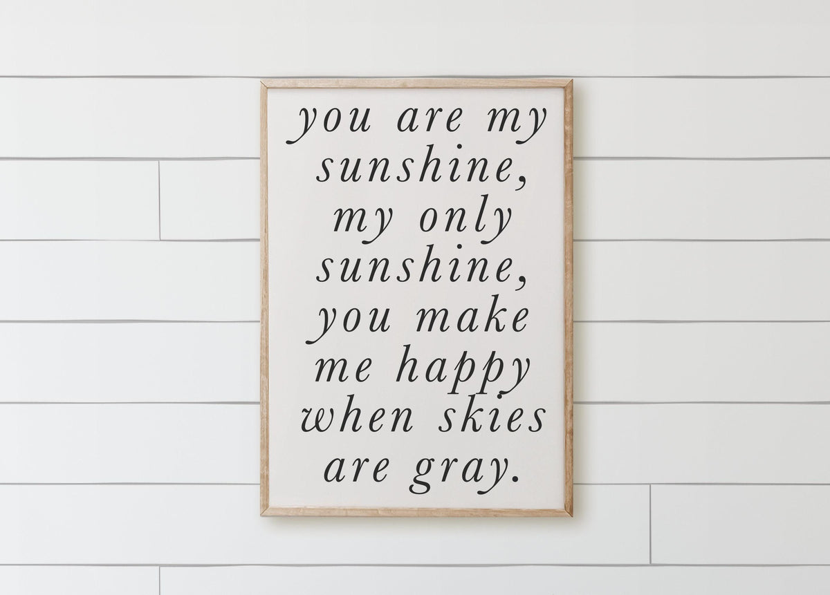 Wooden Frames - You are My Sunshine Type Font
