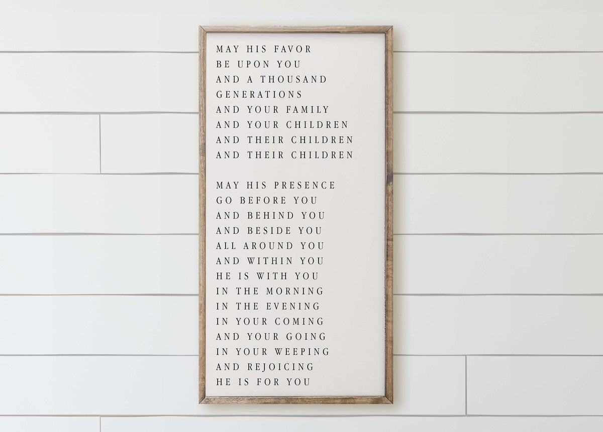 Wooden Frames - May His Favor Be Upon You