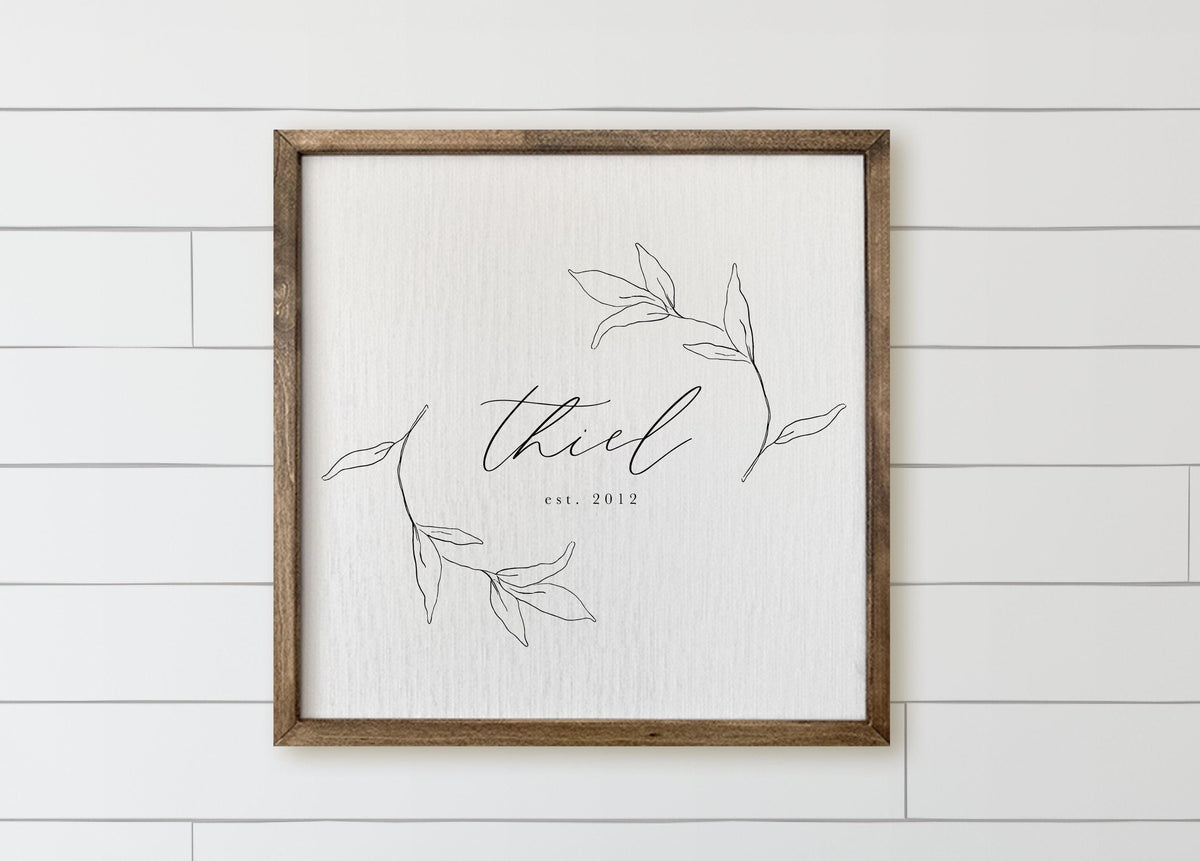 Personalized Wooden Frames - Personalized Last Name with