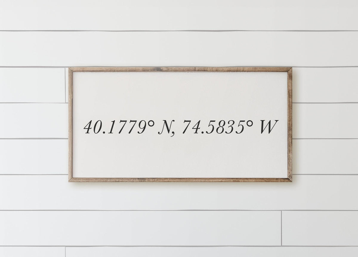 Personalized Wooden Frames - Personalized Coordinates