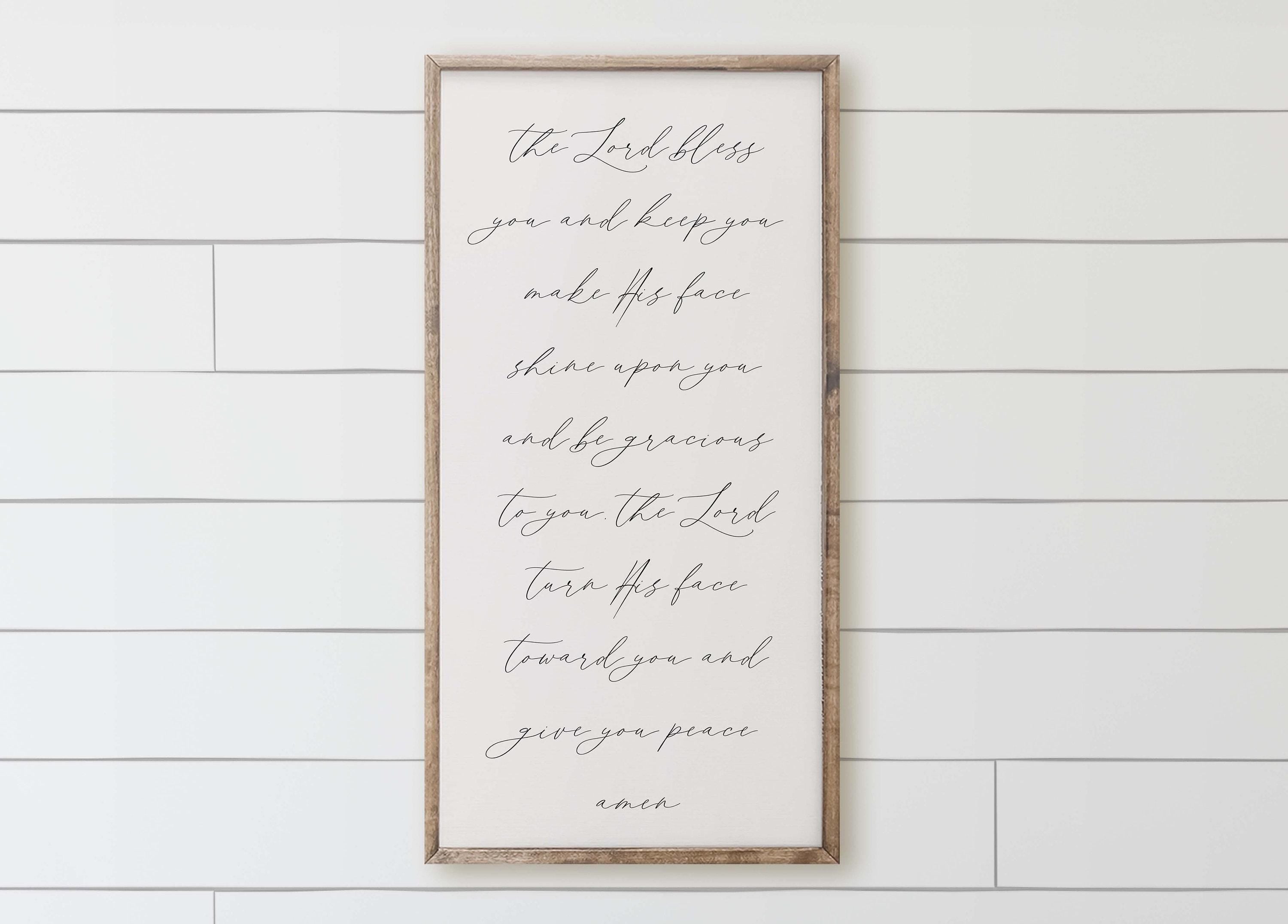 Wooden Frames - The Lord Bless You and Keep You