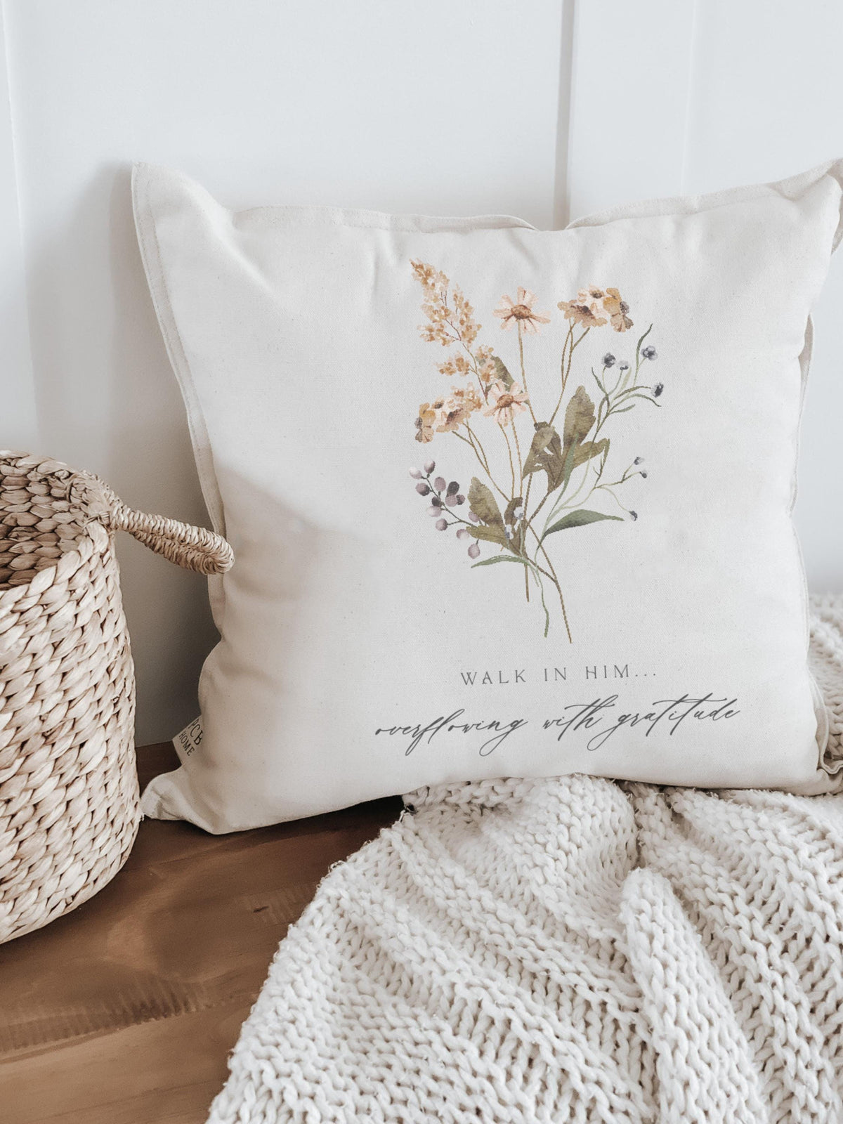Throw Pillows - Overflowing with Gratitude