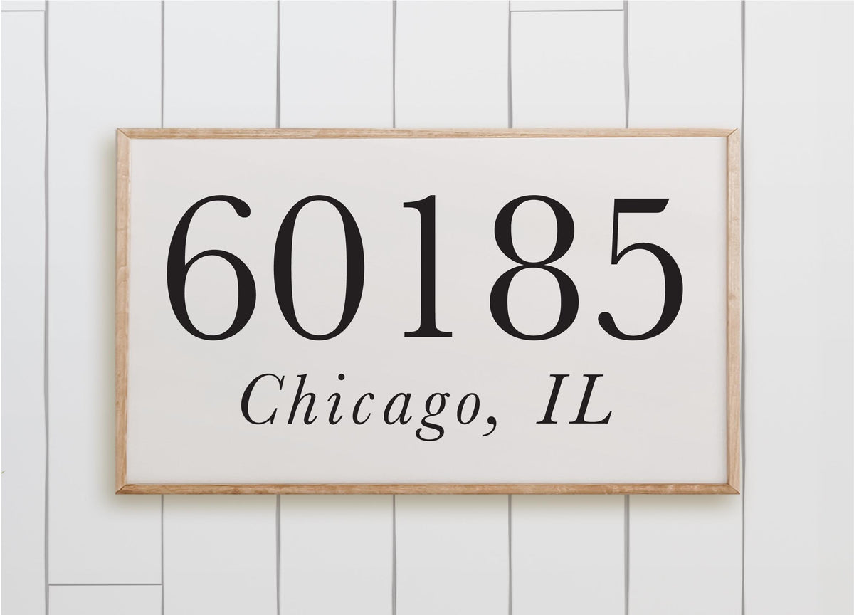 Personalized Wooden Frames - Personalized Zip Code