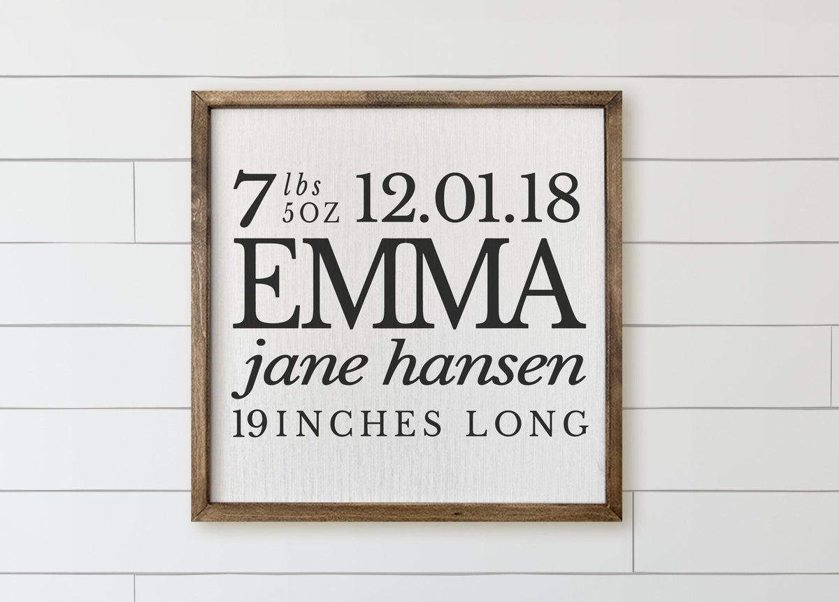 Personalized Wooden Frames - Personalized Classic Birth