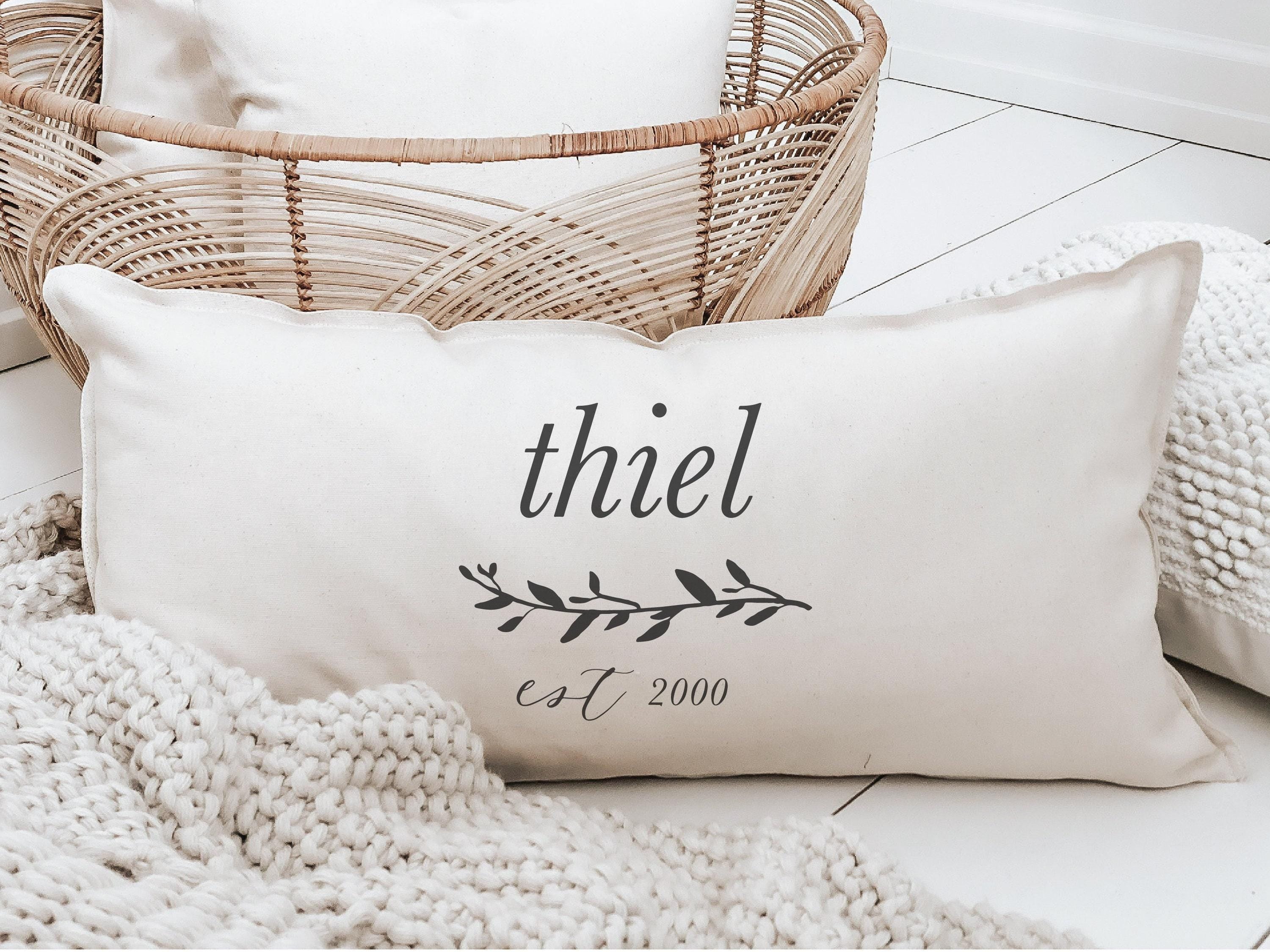 Personalized Lumbar Pillows - Personalized Last Name With
