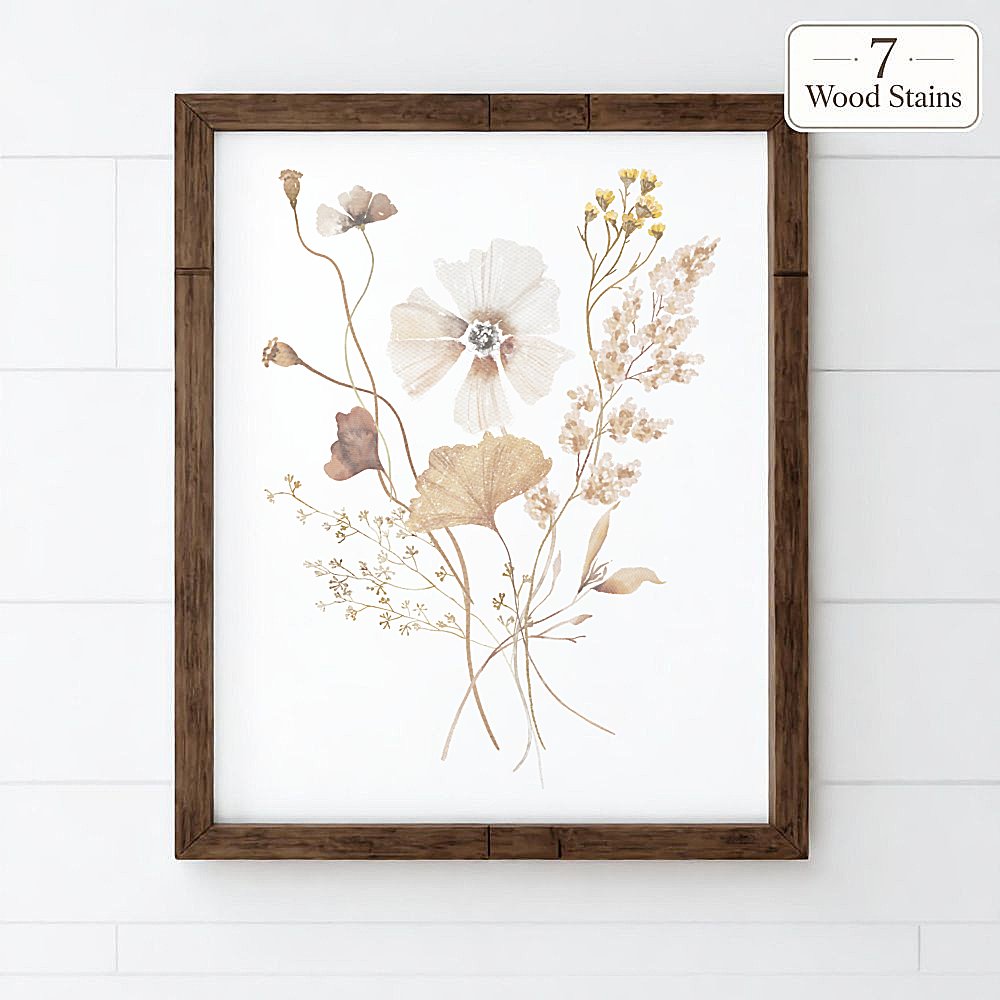 Wooden Frames - Autumn Wildflower Bouquet