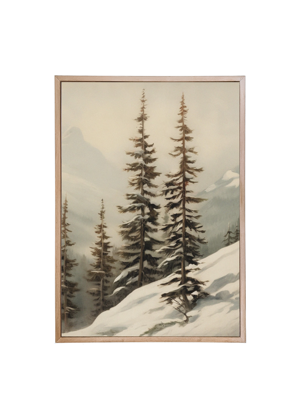 Twin Trees Wood Framed Print