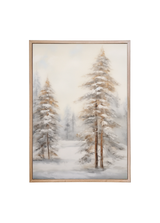 Snow Dusting Wood Framed Print