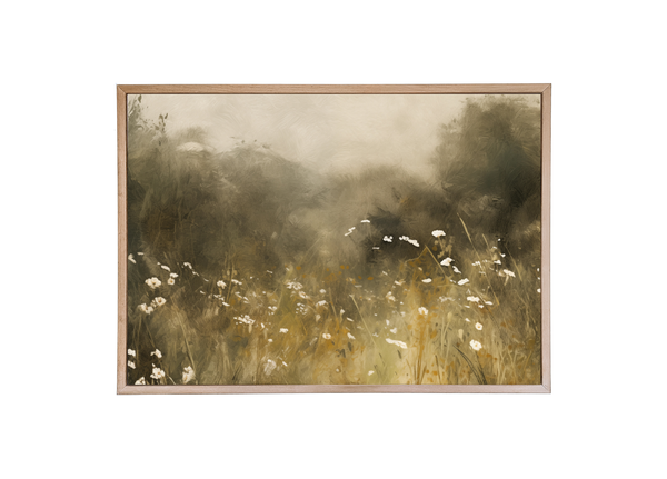 Dainty Wildflowers Wood Framed Print