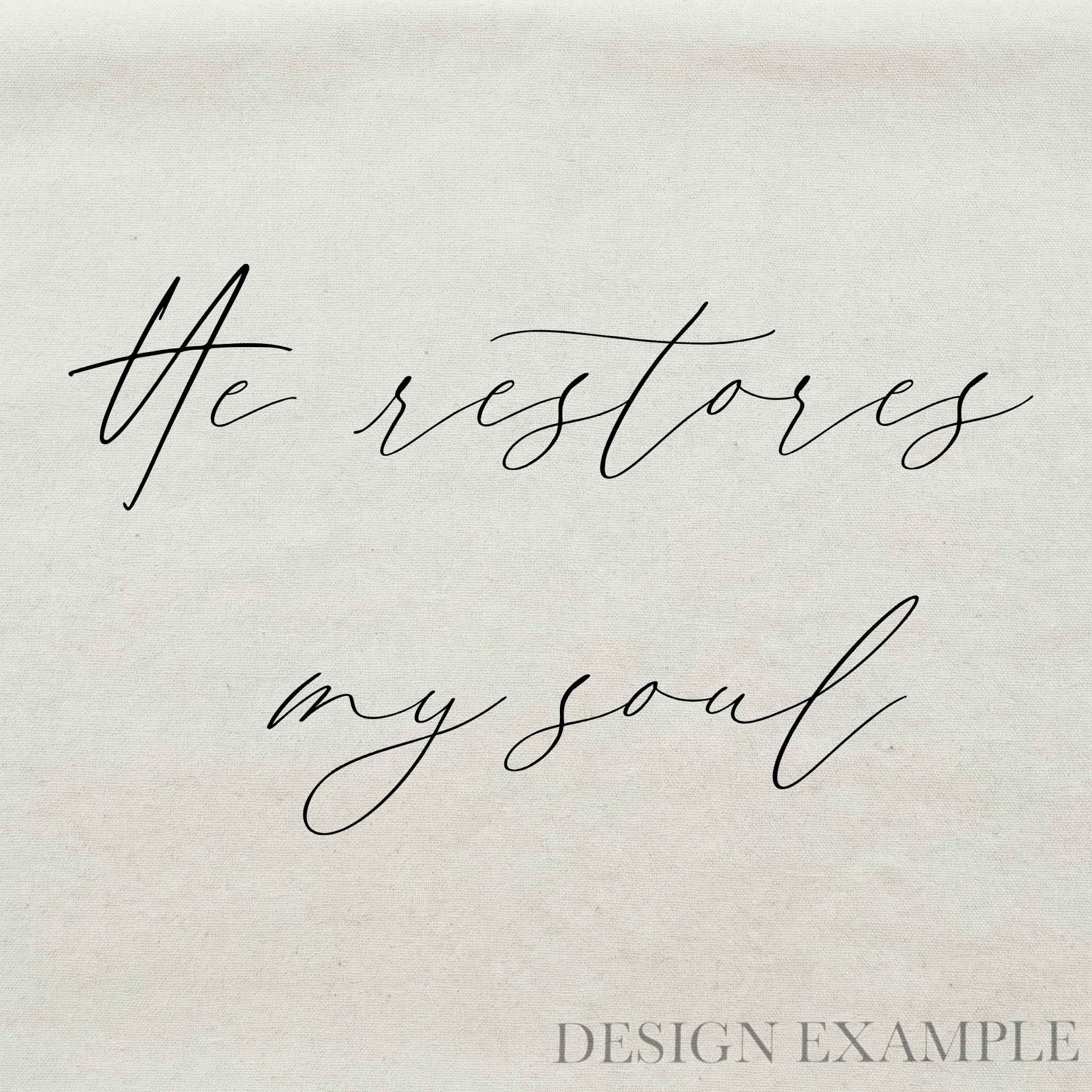 Tea Towel - He Restores My Soul