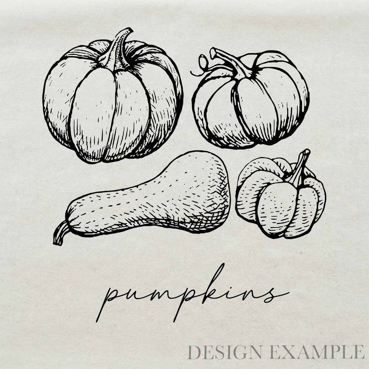 Tea Towel - Pumpkins and Gourds