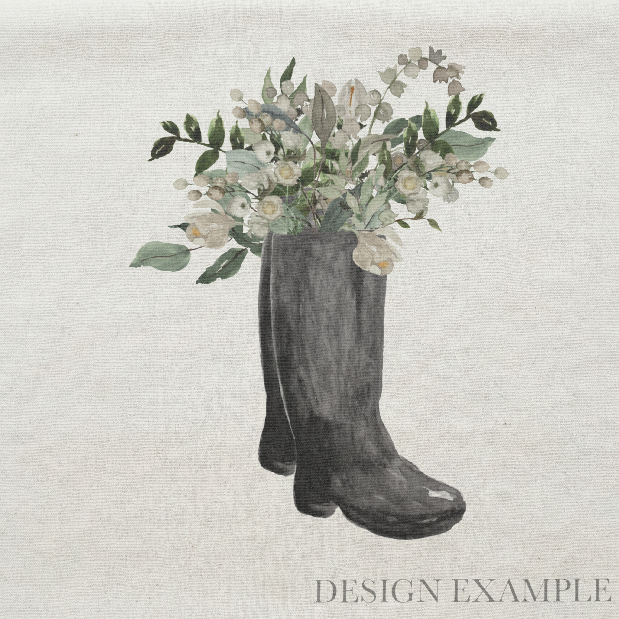 Tea Towel - Boots Watercolor
