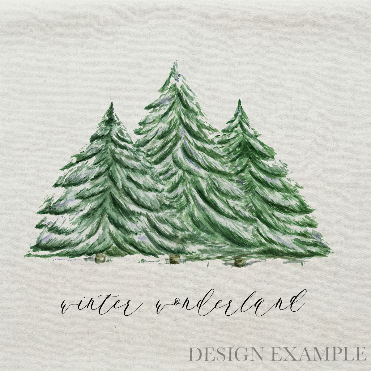 Tea Towel - Winter Wonderland Watercolor