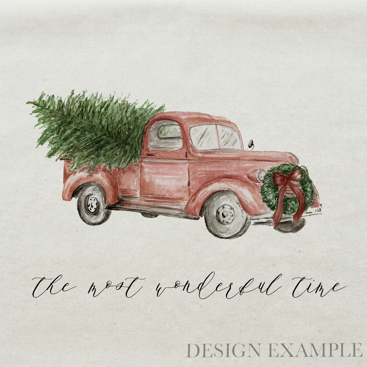 Tea Towel - The Most Wonderful Time Watercolor