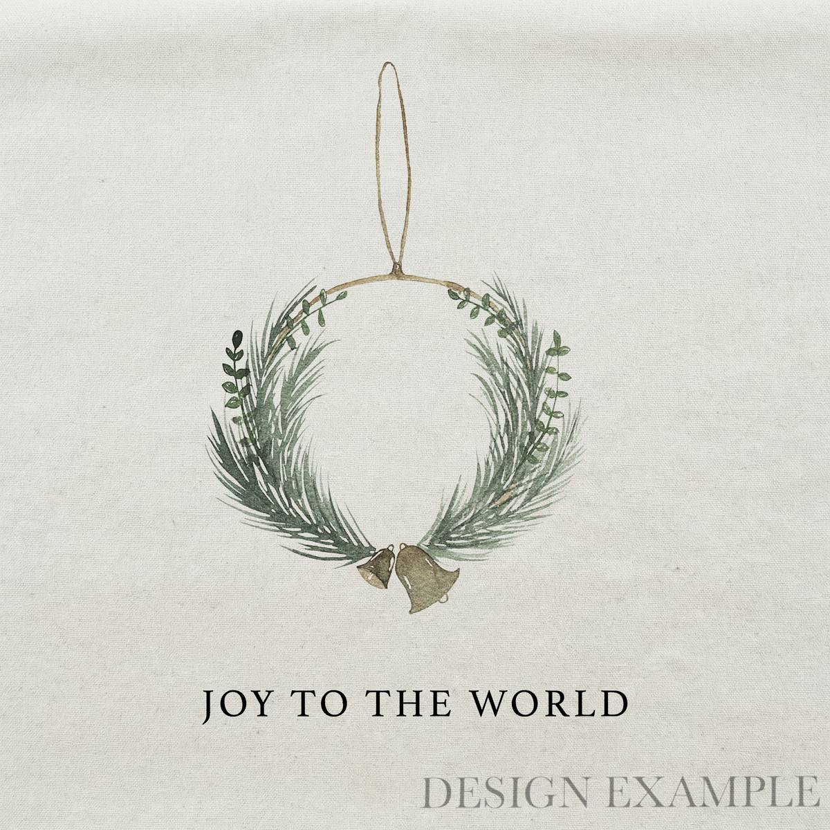 Tea Towel - Joy to the World Wreath