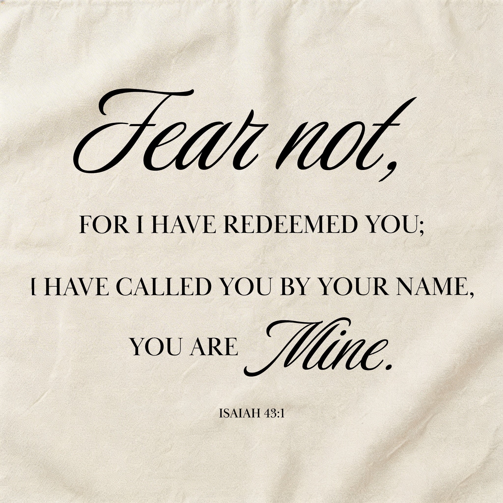 Wall Banner - Isaiah 43 1