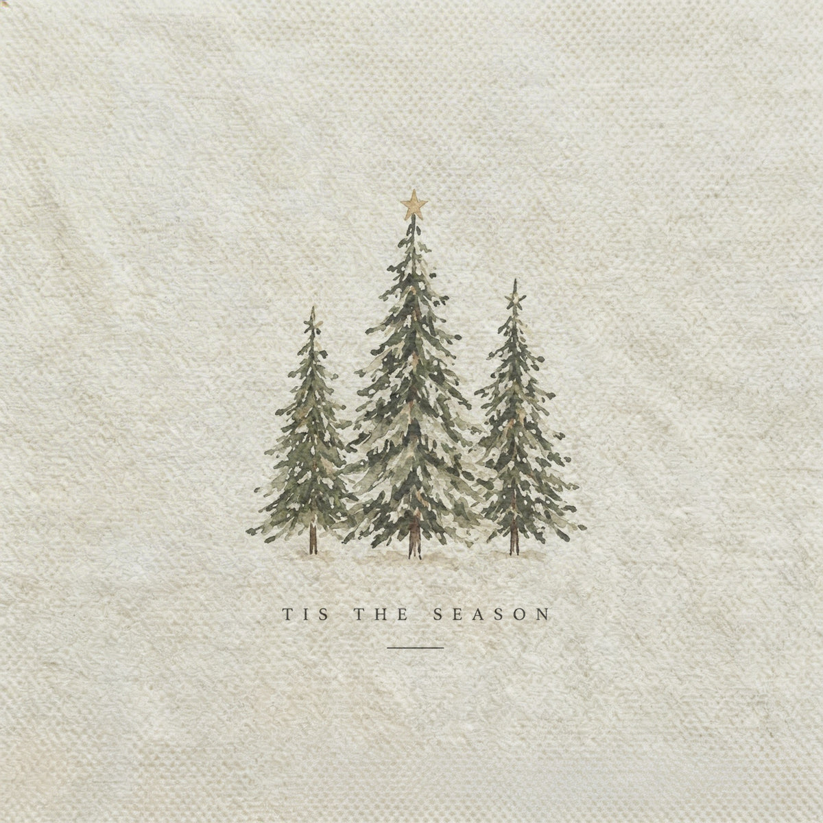 Tis The Season Christmas Tree Printed Throw Blanket