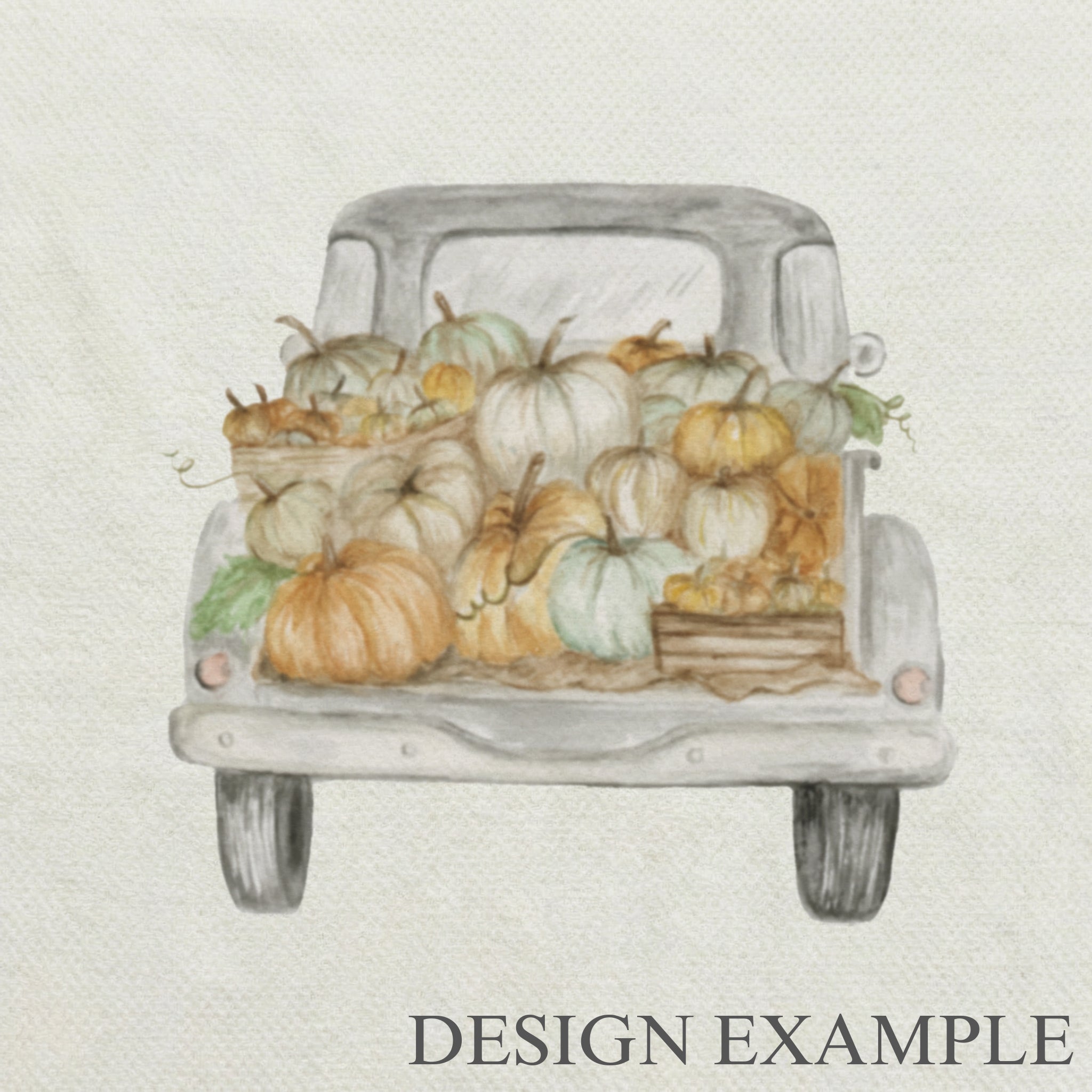 Throw Blankets - Pumpkin Truck Watercolor