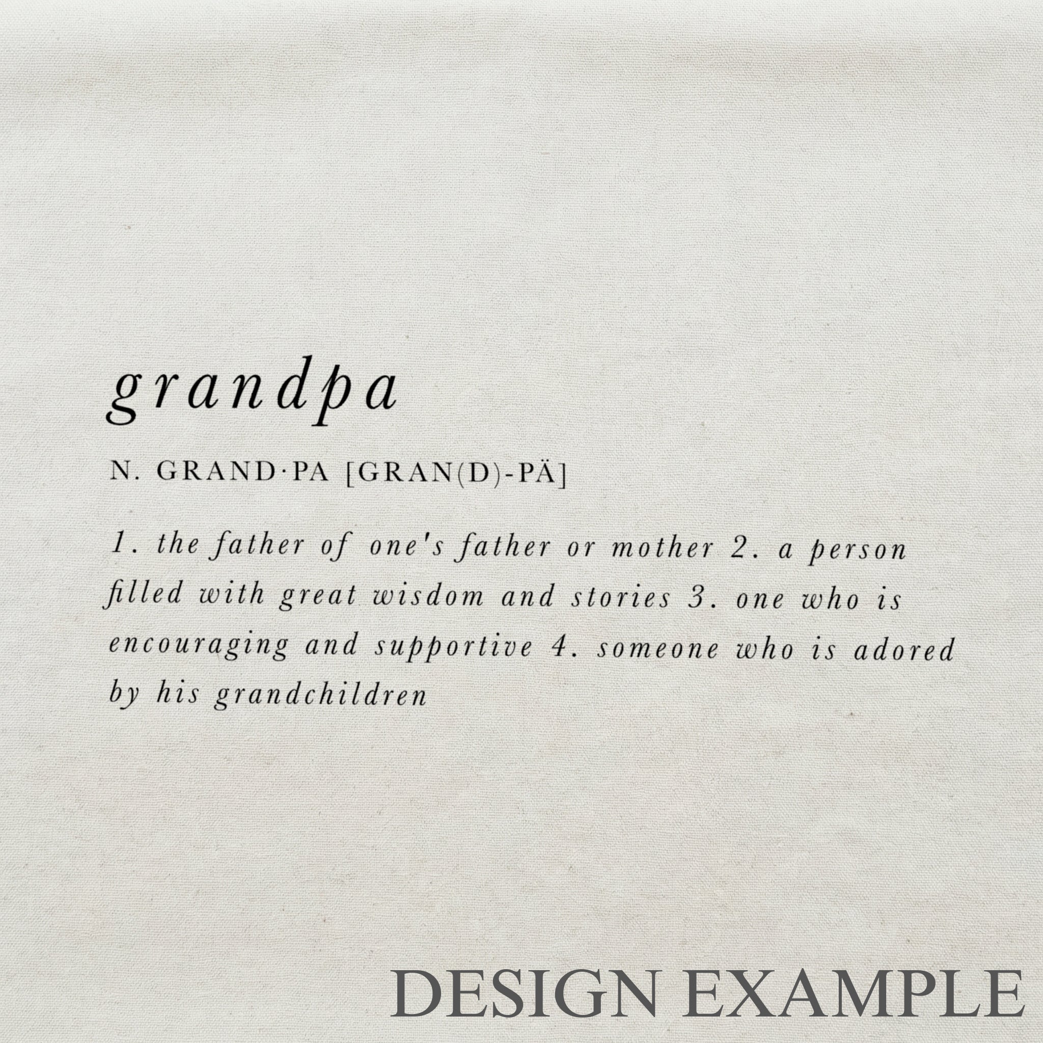 Throw Pillows - Grandpa Definition