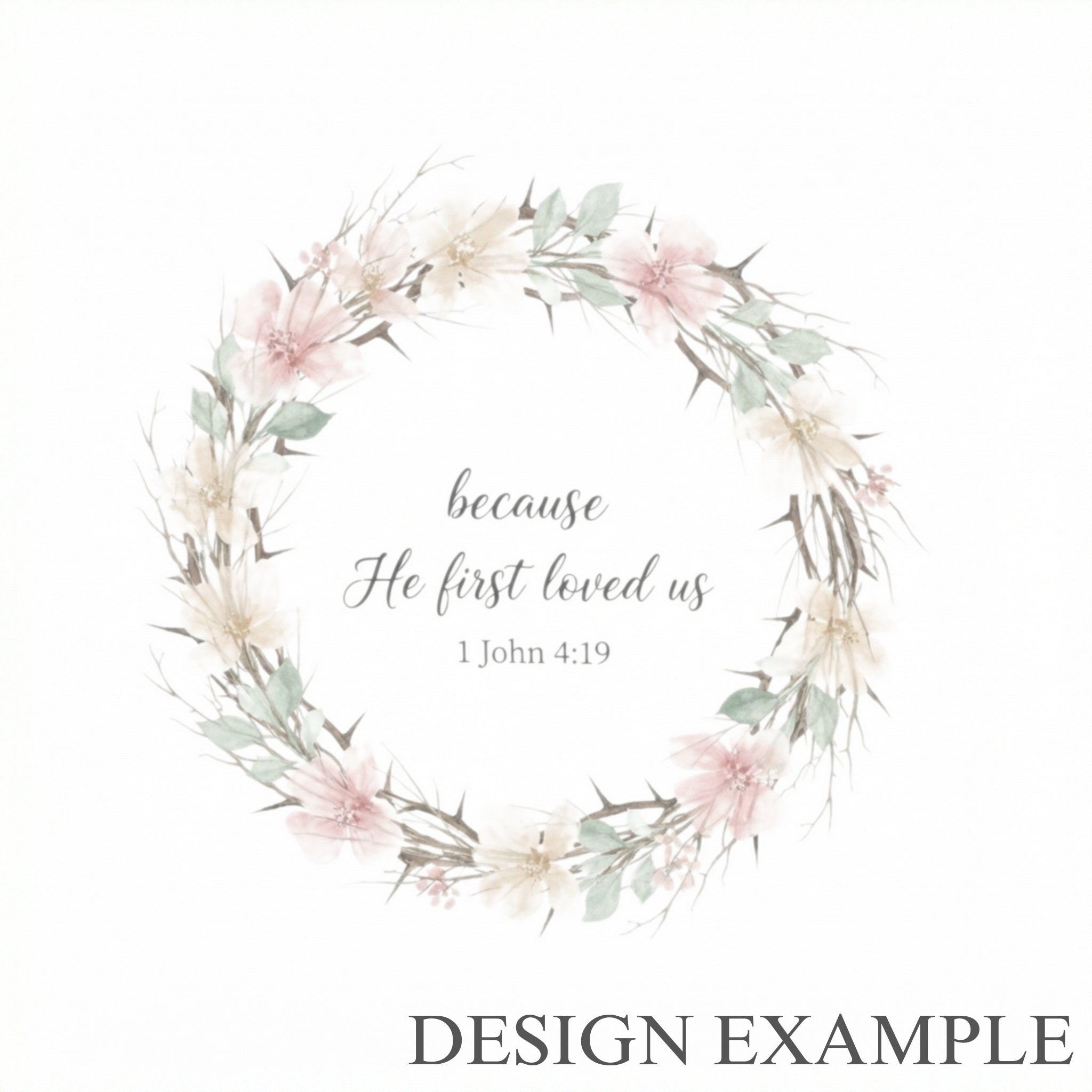 Wooden Frames - He First loved Wreath