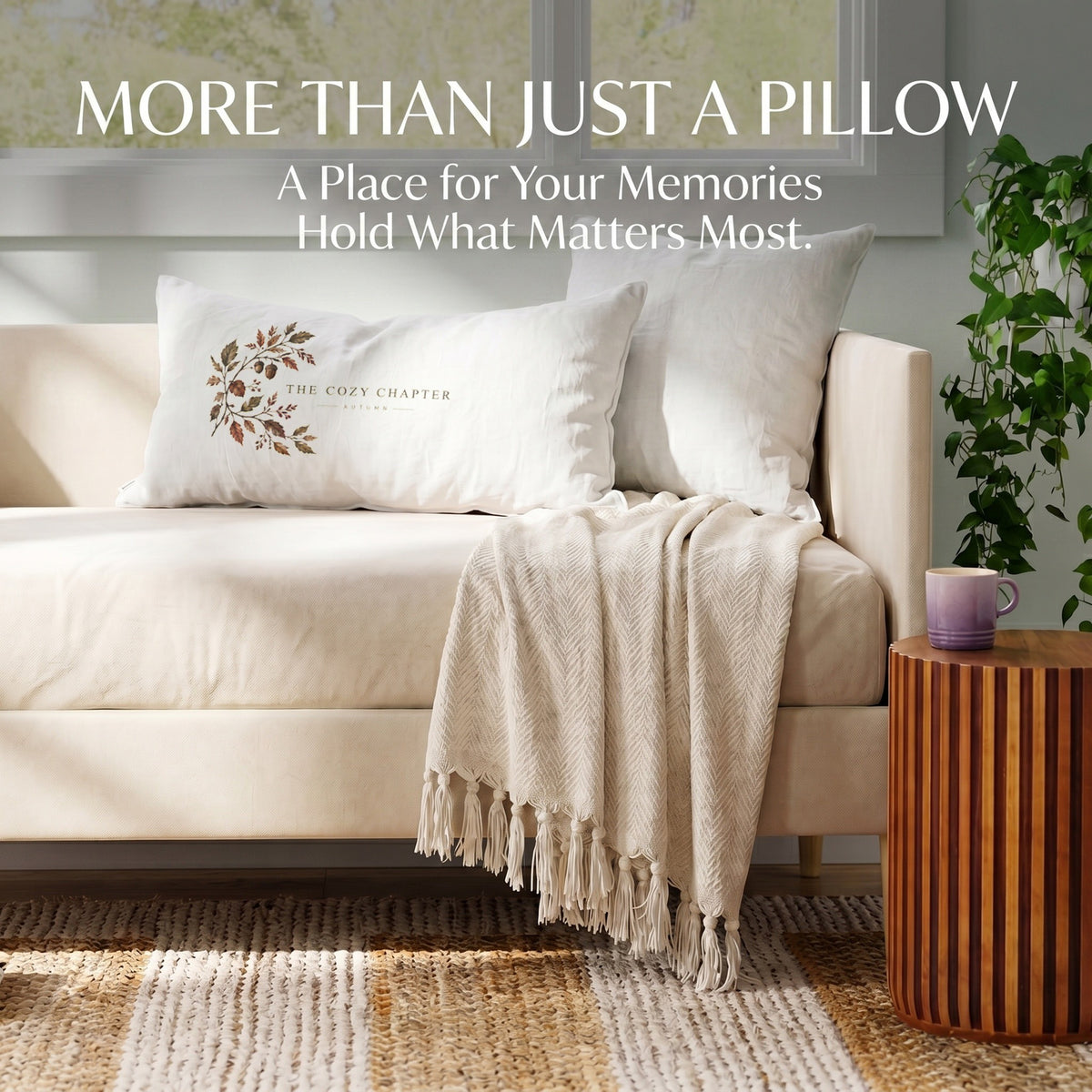 The Cozy Chapter Fall Printed Lumbar Pillow