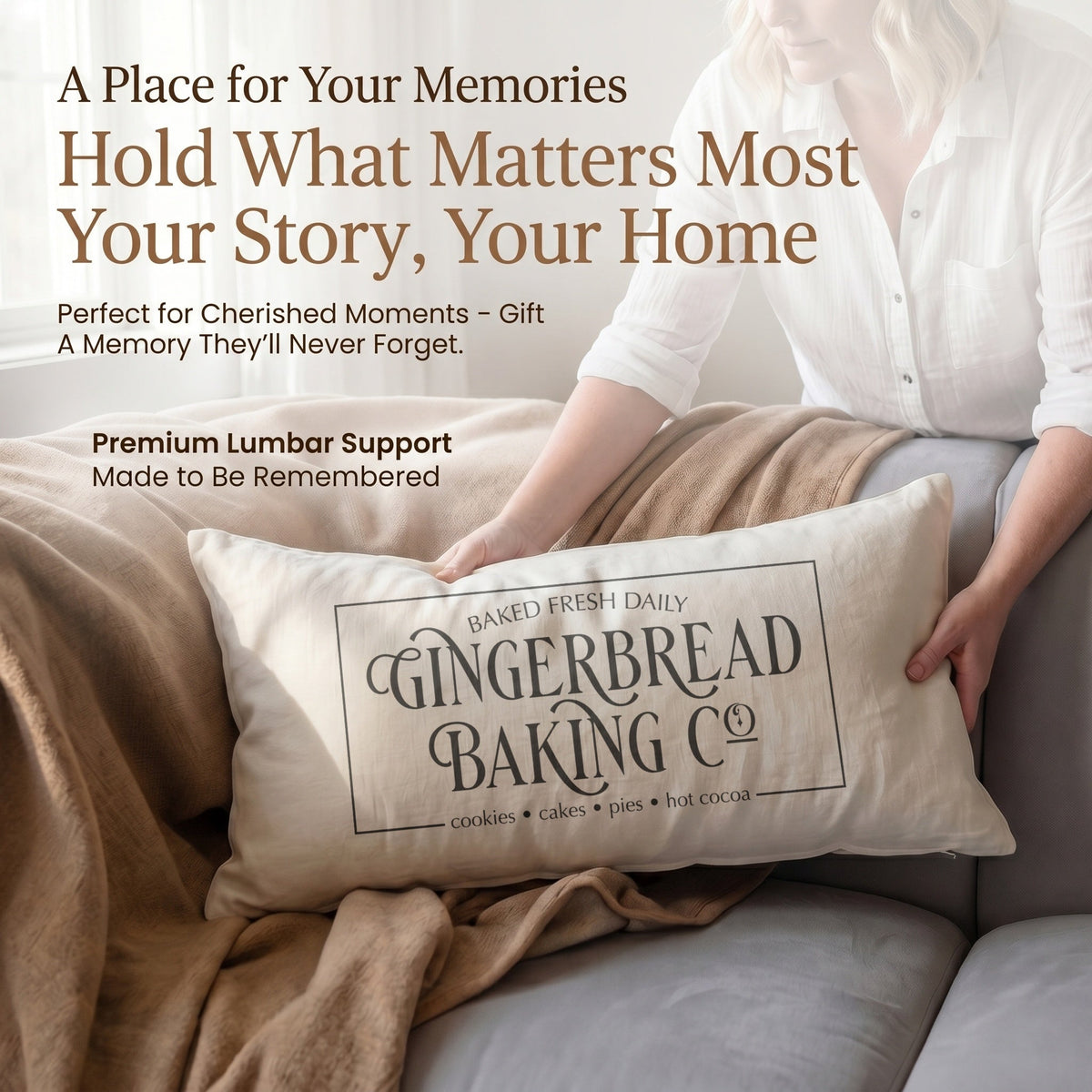 Lumbar Pillows - Gingerbread baking