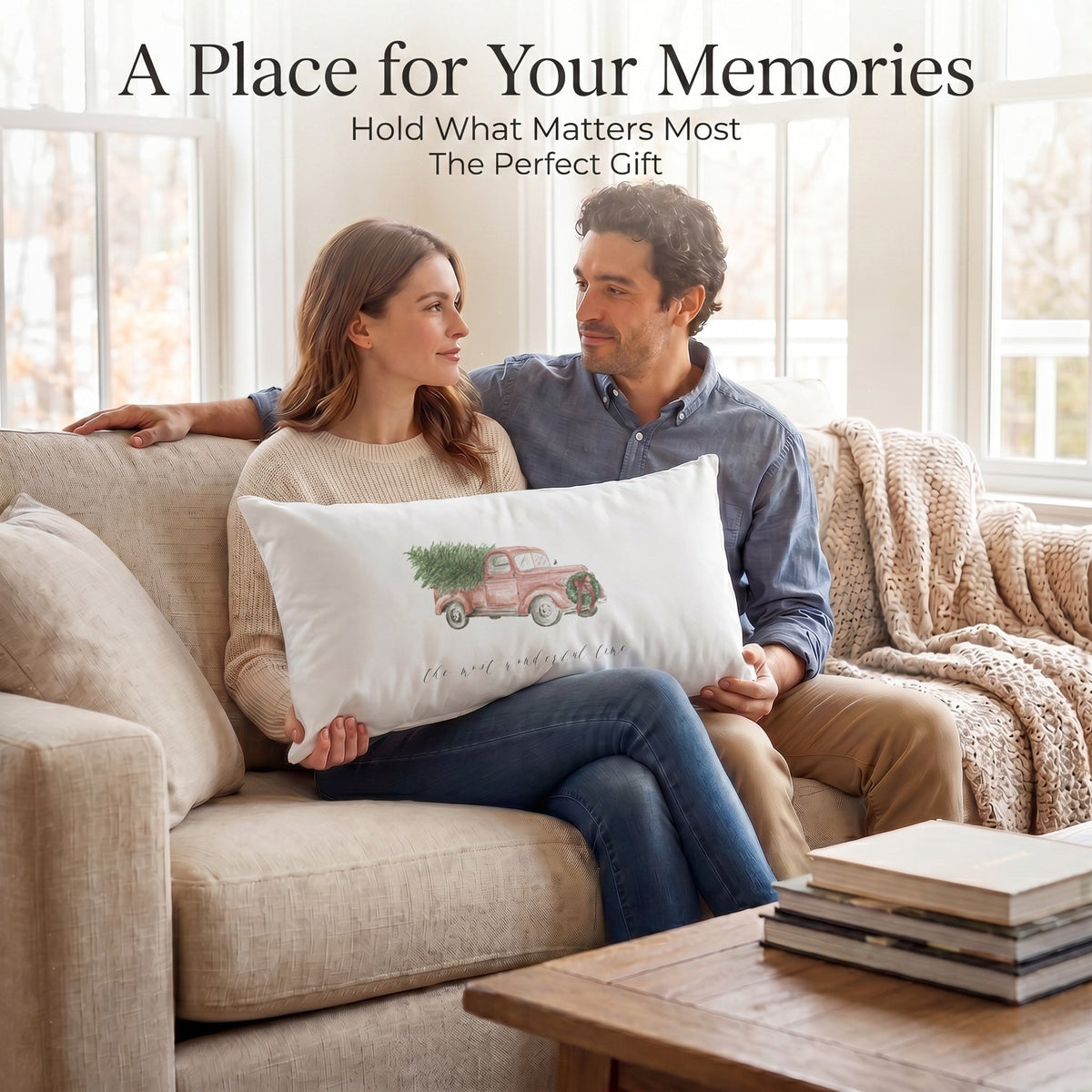 Lumbar Pillows - The Most Wonderful Time Watercolor