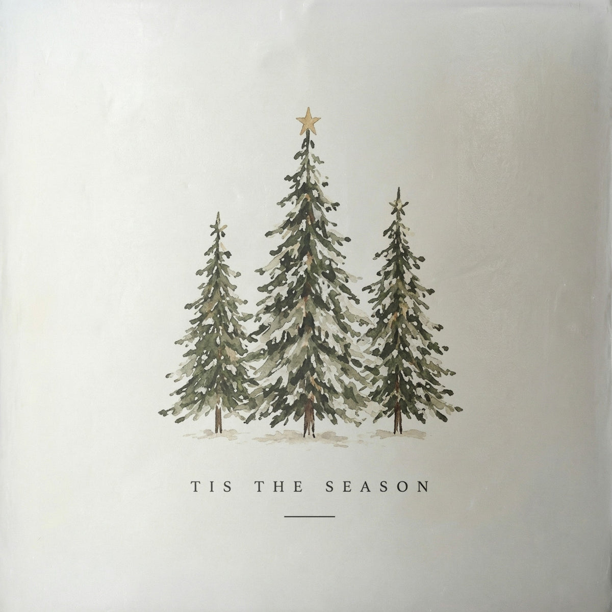 Tis The Season Printed Christmas Pillar Candle