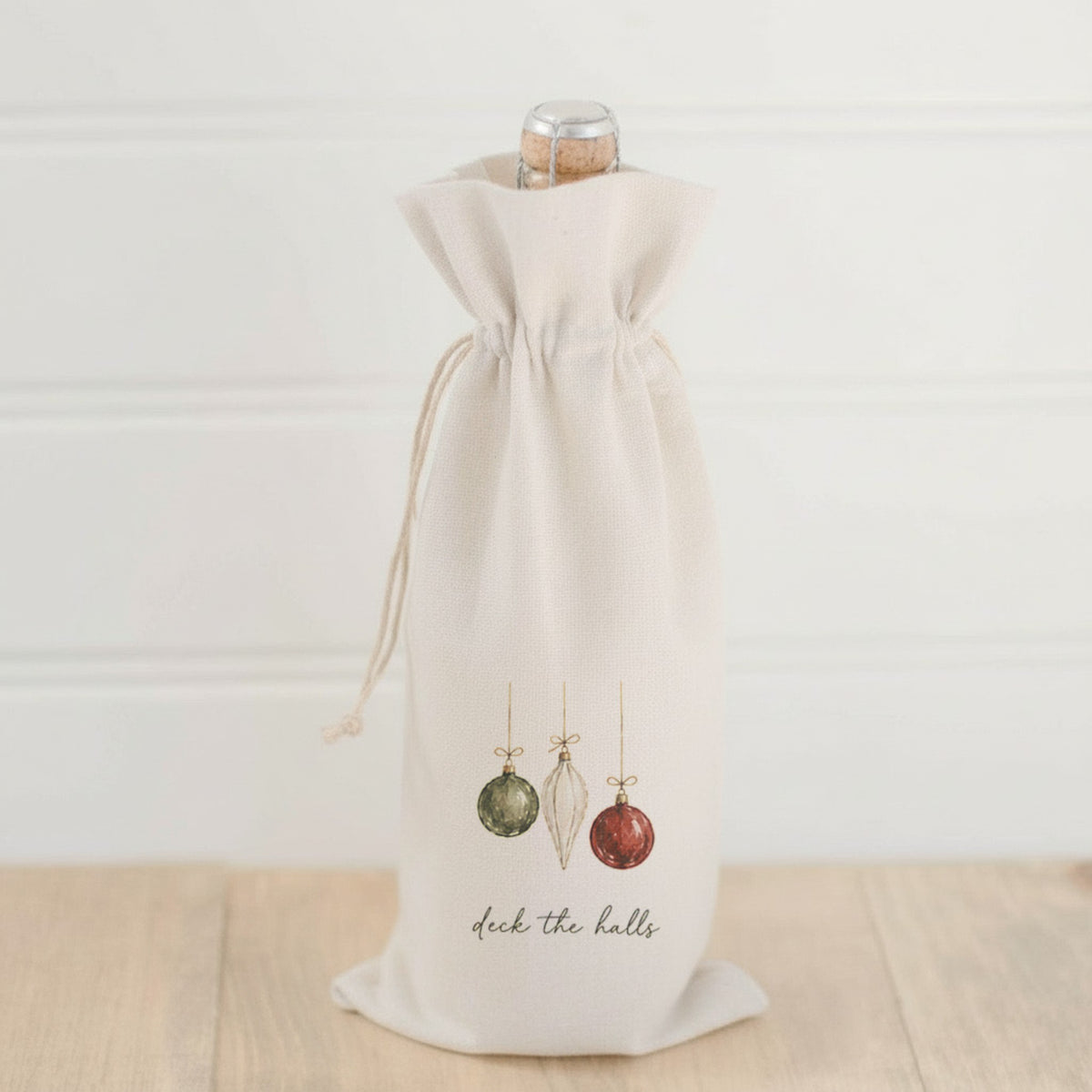 Deck the Halls Christmas Wine Bottle Gift Bag