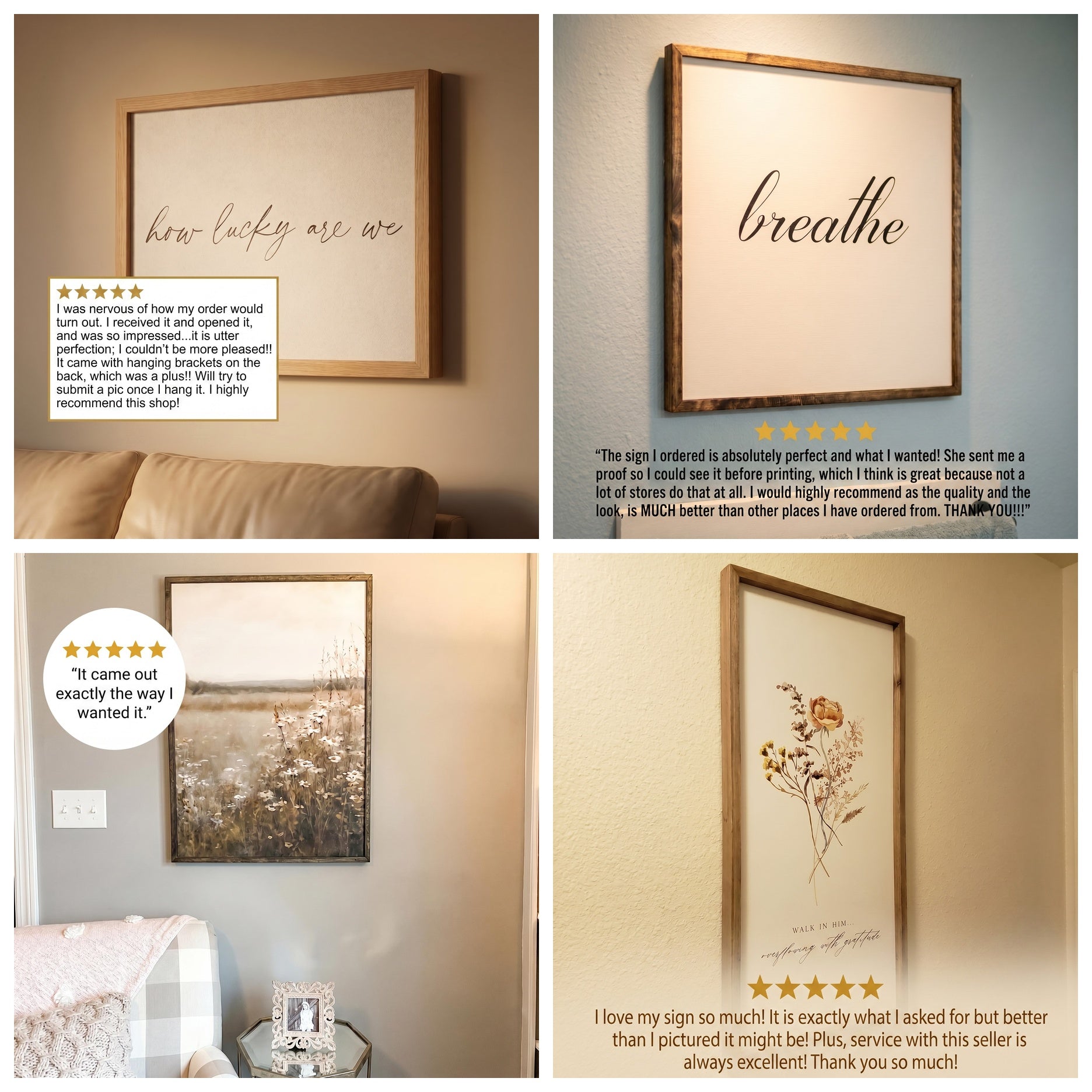 Wooden Frames - Bright Wildflowers Vertical