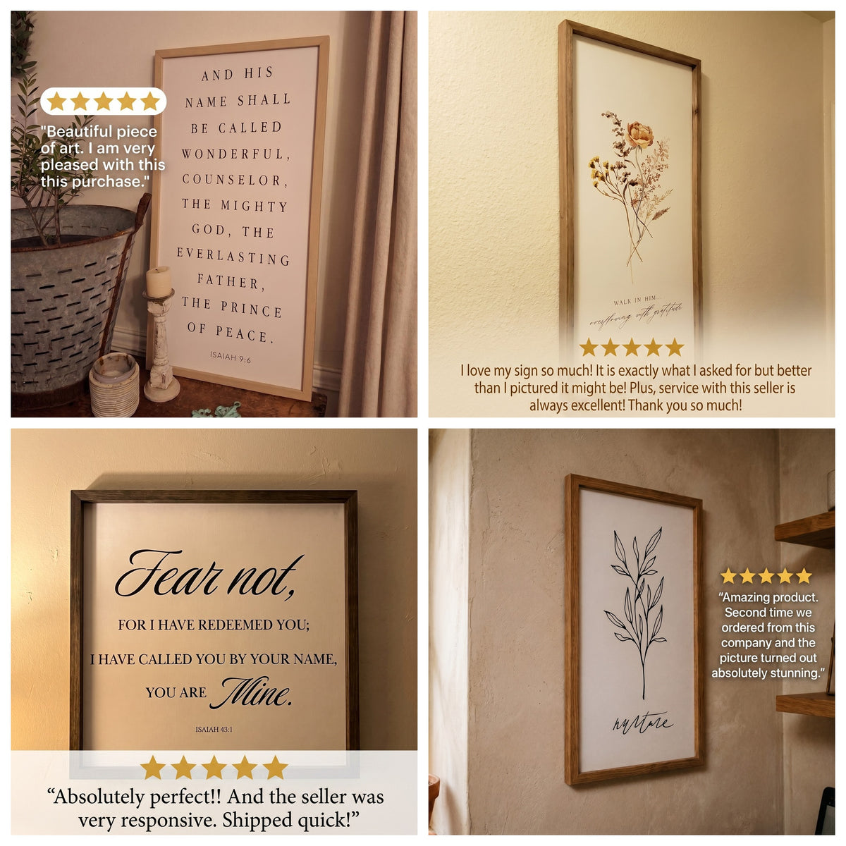 Wooden Frames - Bright Wildflowers