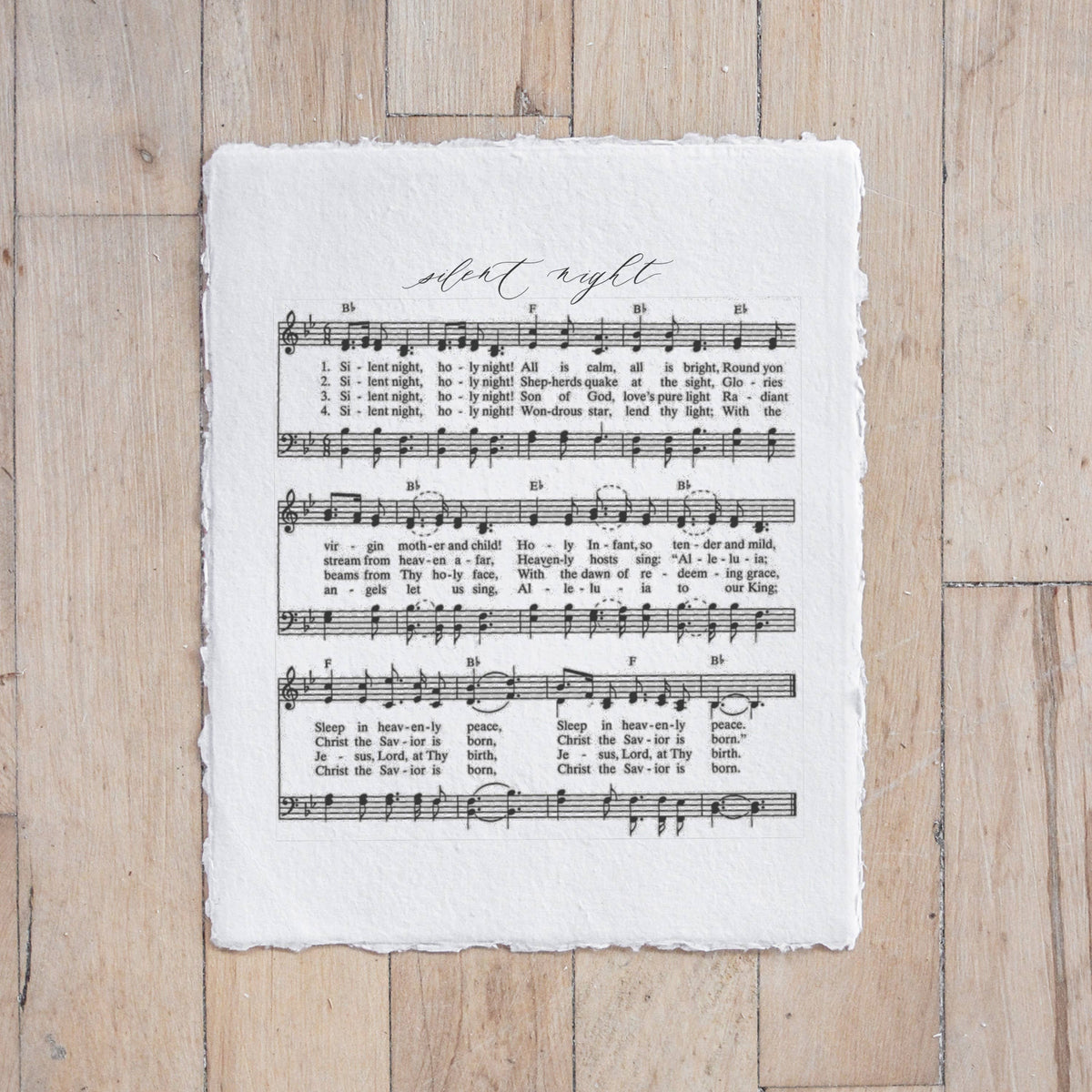 Glass Table Frames & Cards - Silent Night Hymn