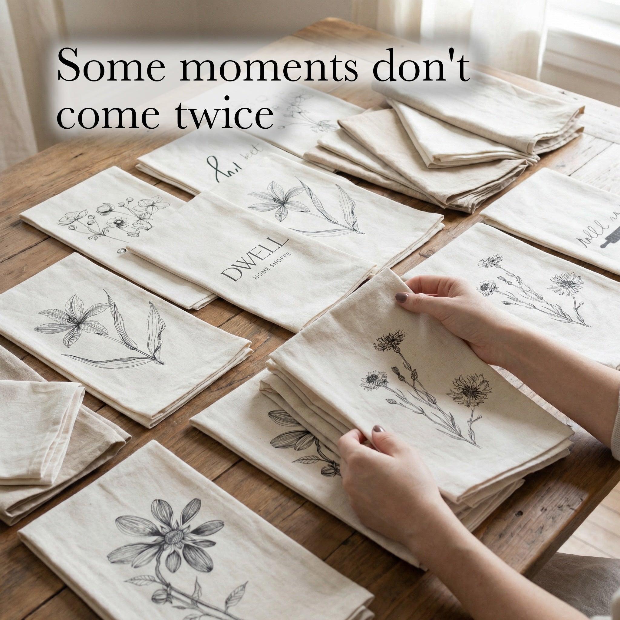 Tea Towel - Cafe Utensils Sketch