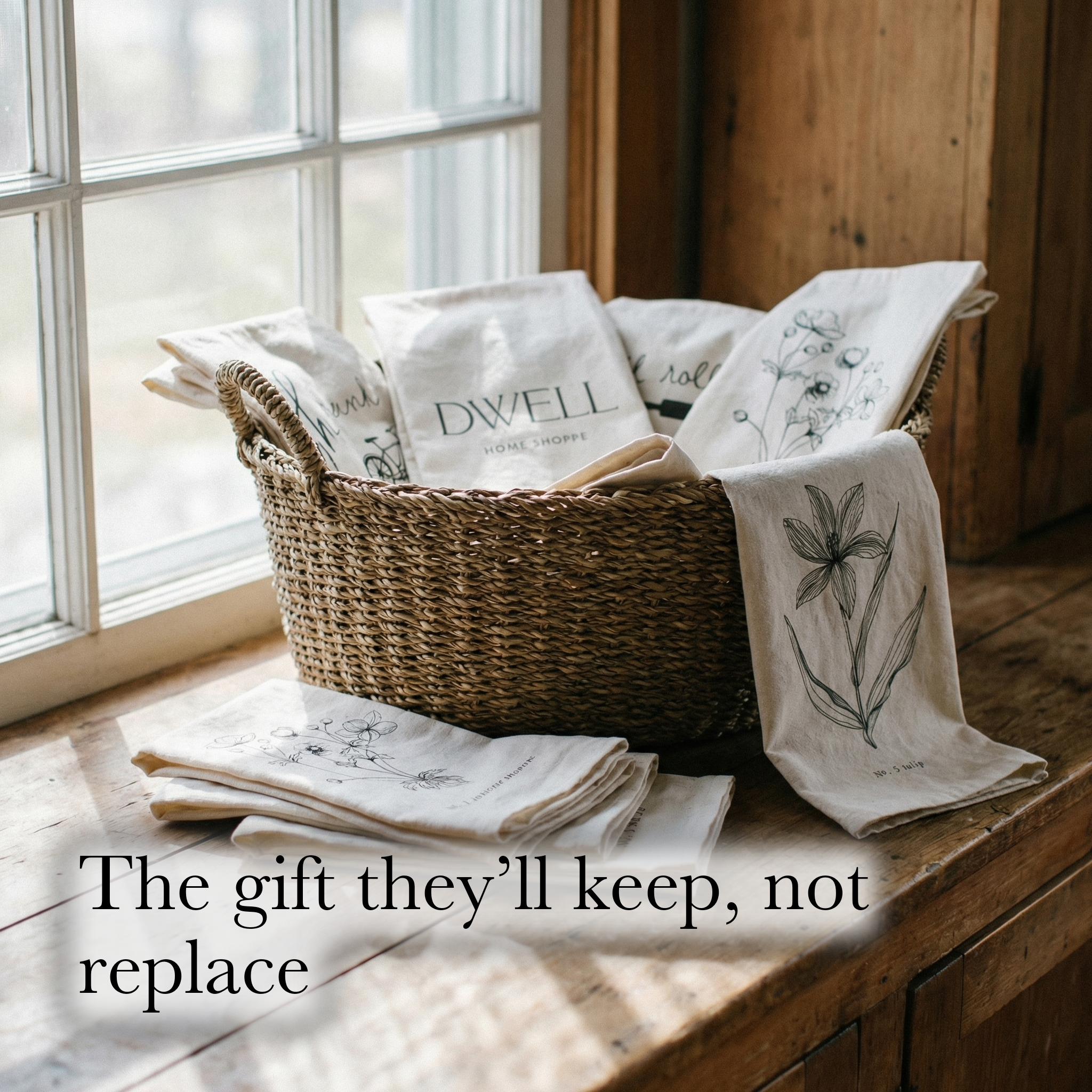 Tea Towel - He First loved Wreath