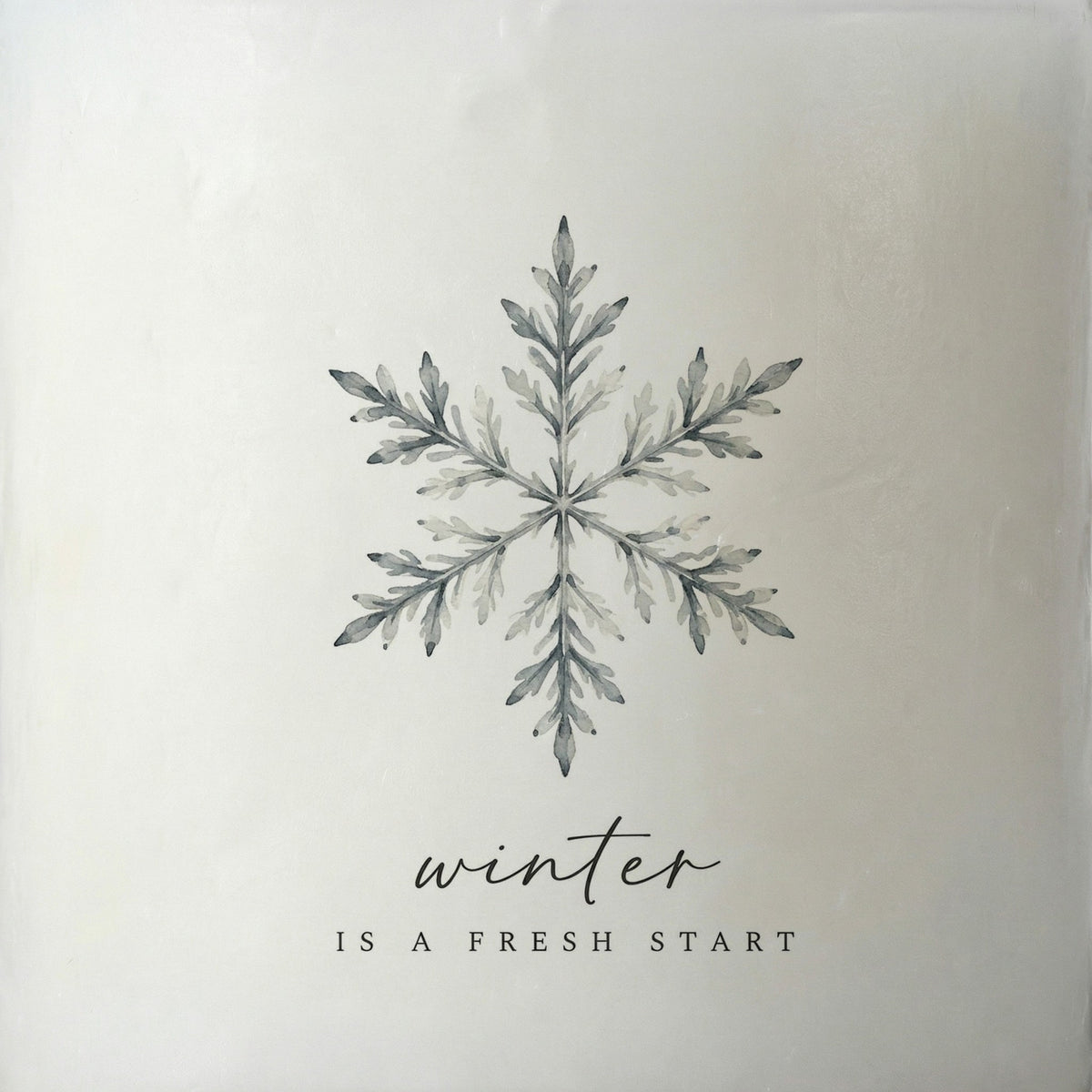Winter Touch Printed Pillar Candle